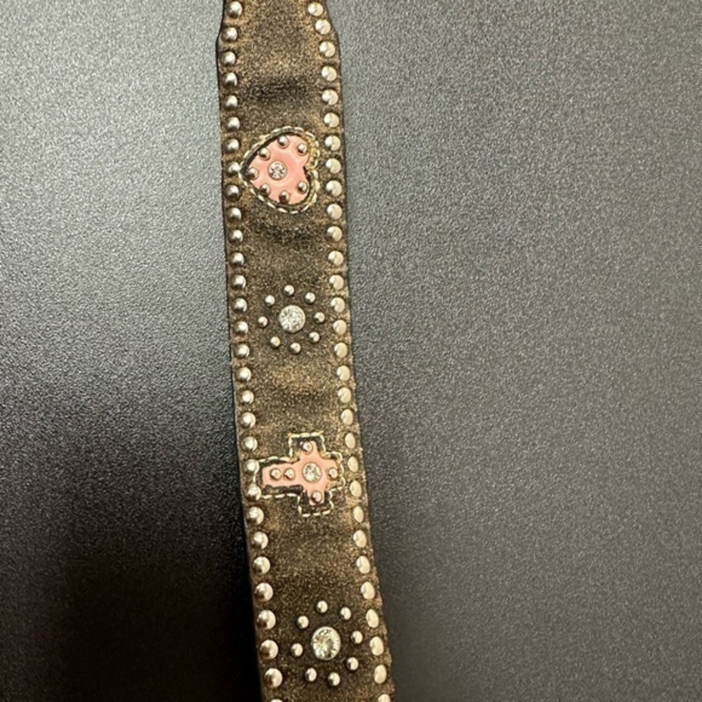 Girls Nicona genuine leather belt size 22 - Picture 1 of 5